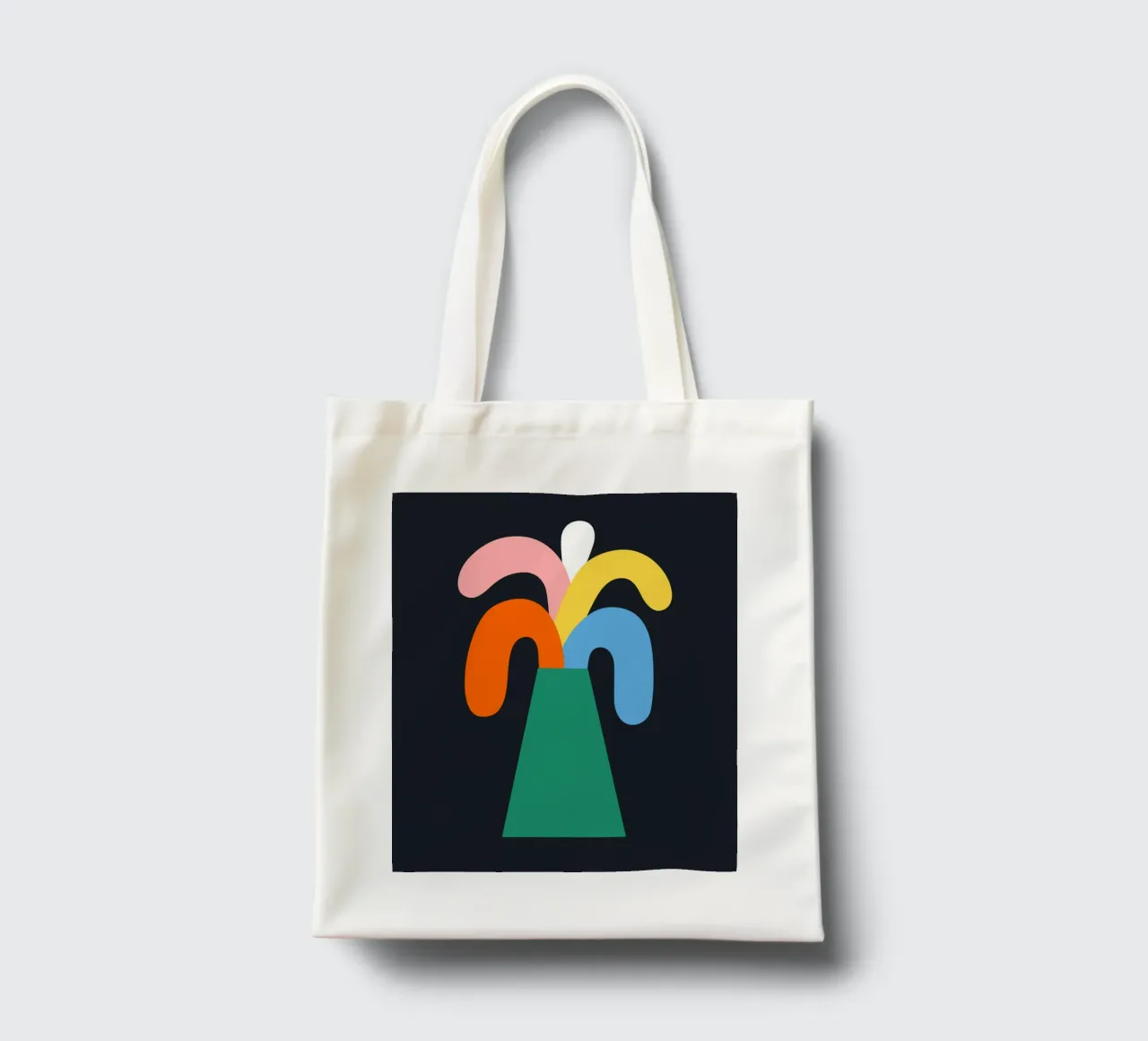 Vulcano arcobaleno borsa in juta da Susann Stefanizen