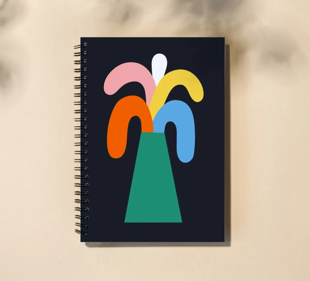 Rainbow volcano spiral notebook by Susann Stefanizen