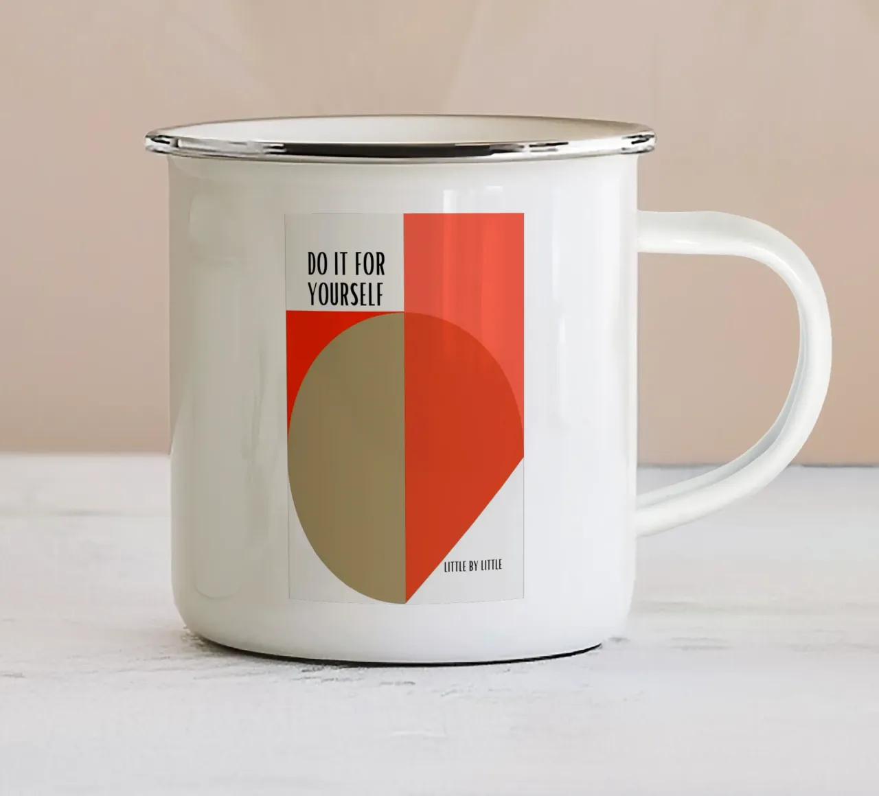 Fallo per te stesso tazza in smalto da Little Dean
