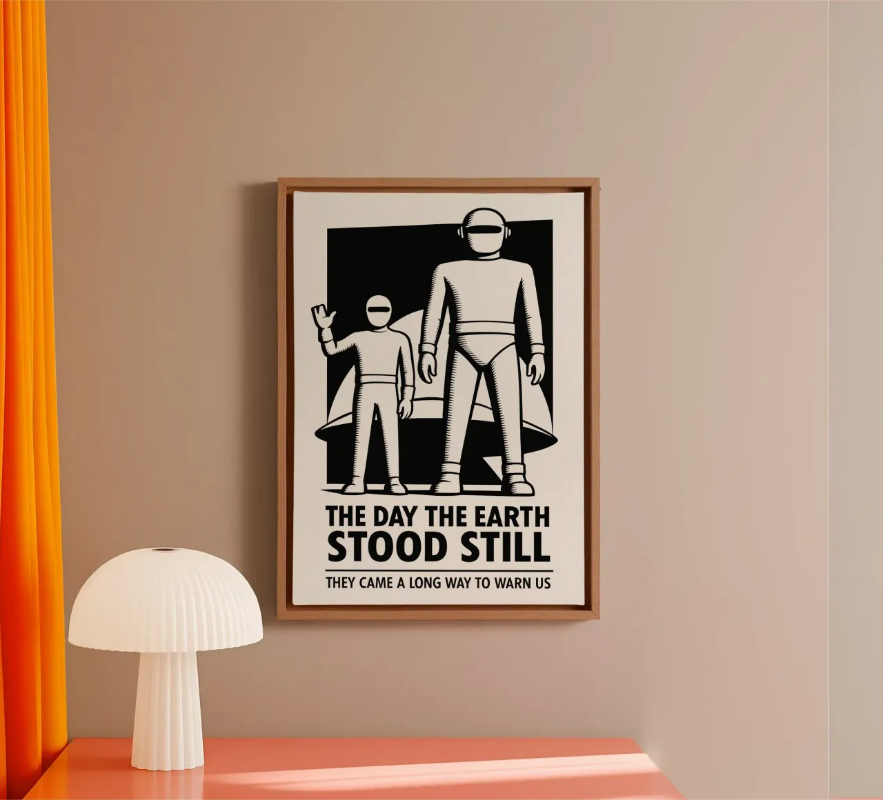 The Day The Earth Stood Still tela con Cornice a cassetta da MoviesArt