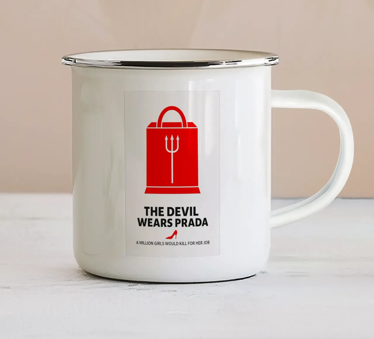 The Devil Wears Prada Print tazza in smalto da MoviesArt