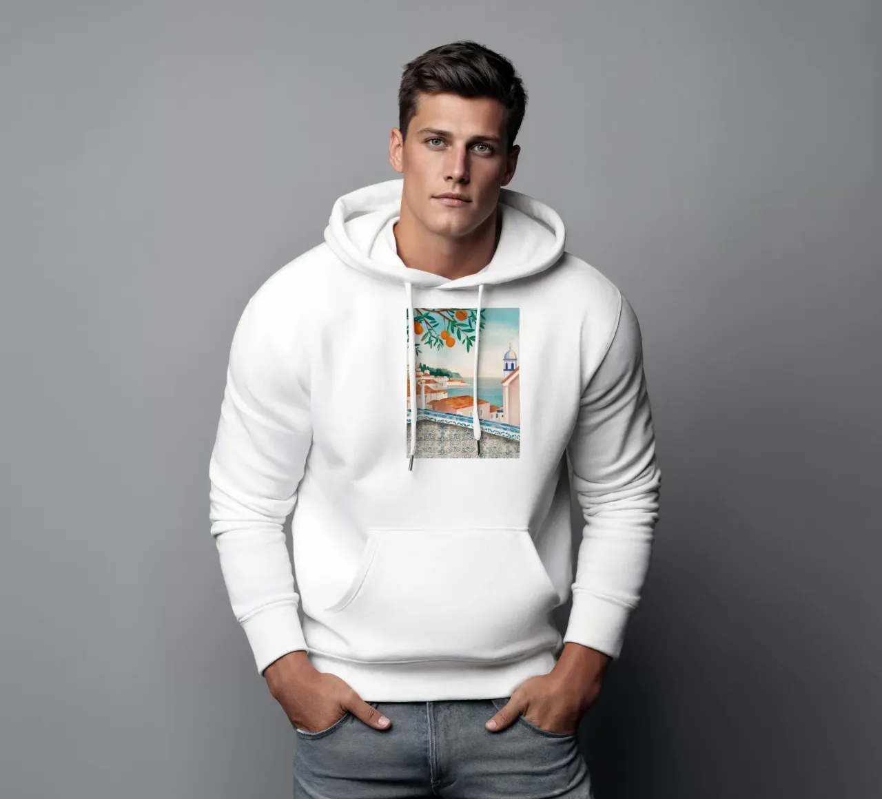Ausblick auf die Azure Bay Hoodie von Pake Nebula