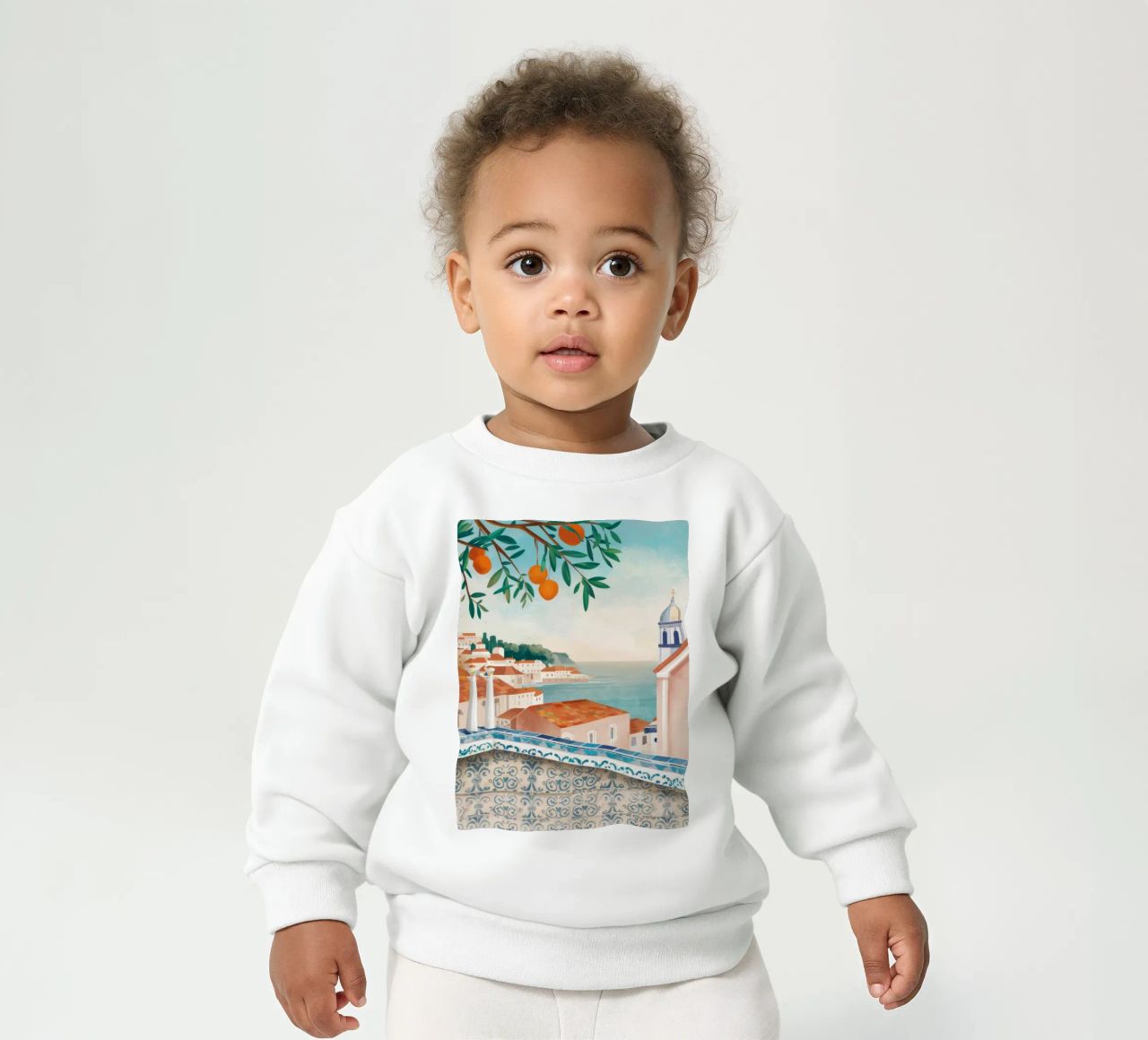 Vue de la baie d'Azure sweat pour bébé de Pake Nebula