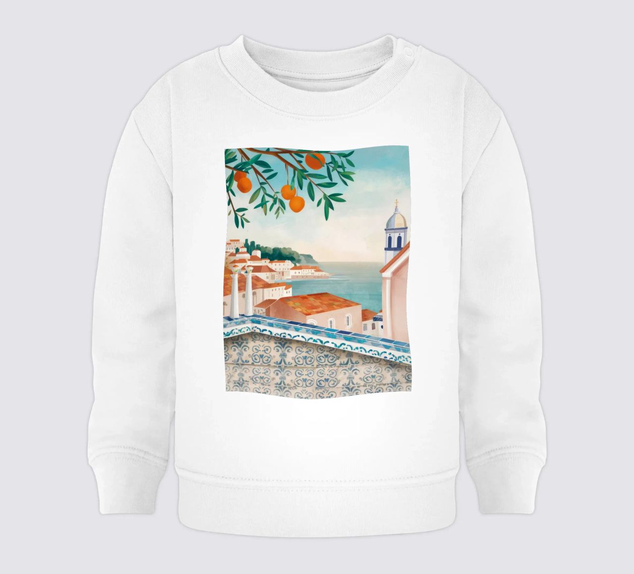Vue de la baie d'Azure sweat pour bébé de Pake Nebula