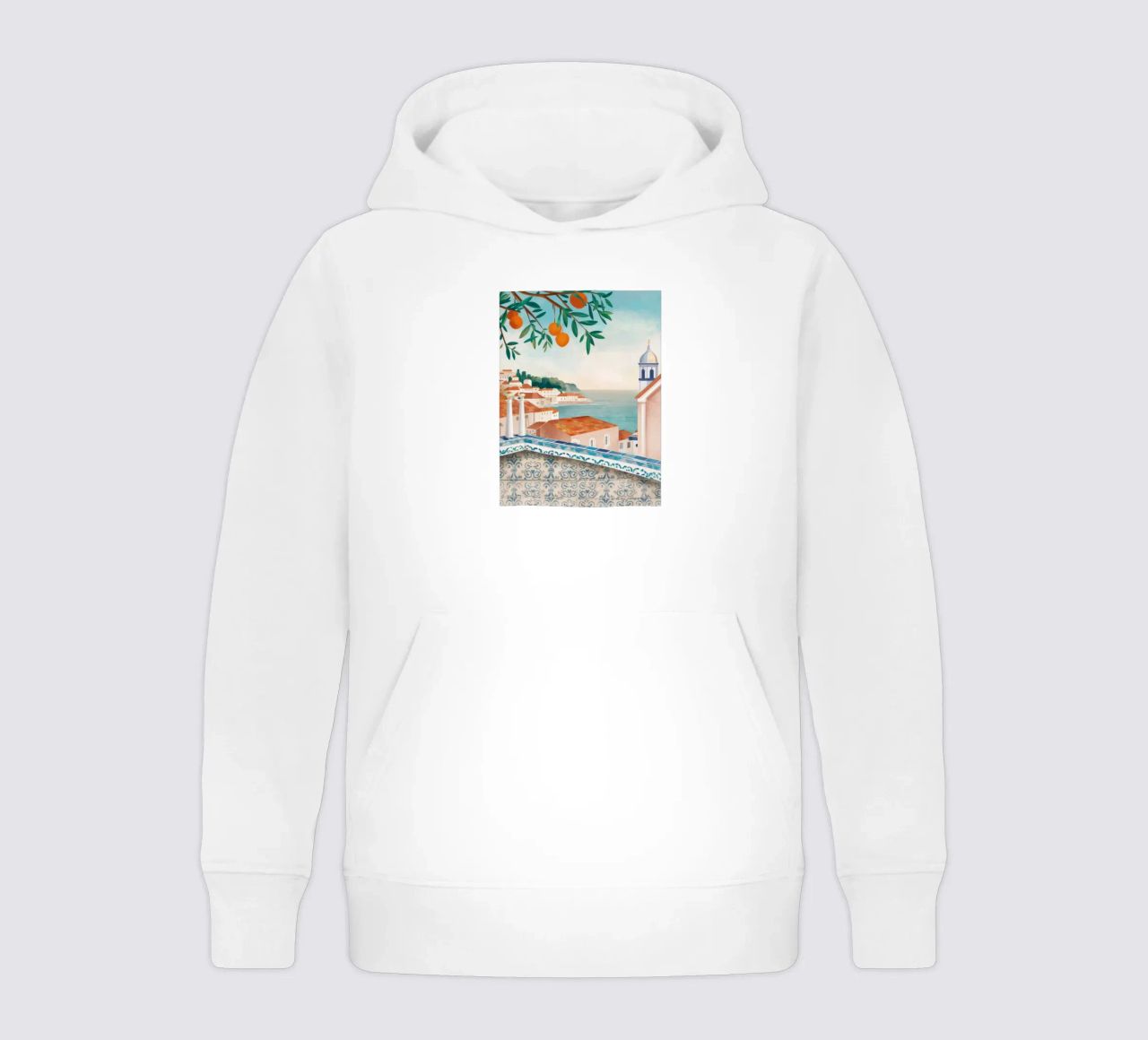 Vue de la baie d'Azure sweat à capuche enfant de Pake Nebula