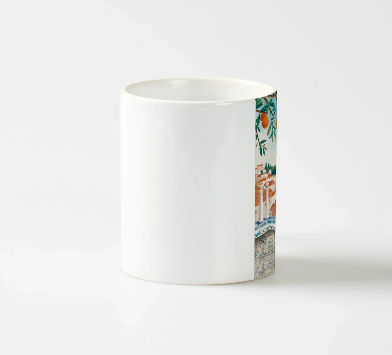 Vue de la baie d'Azure mug en céramique de Pake Nebula