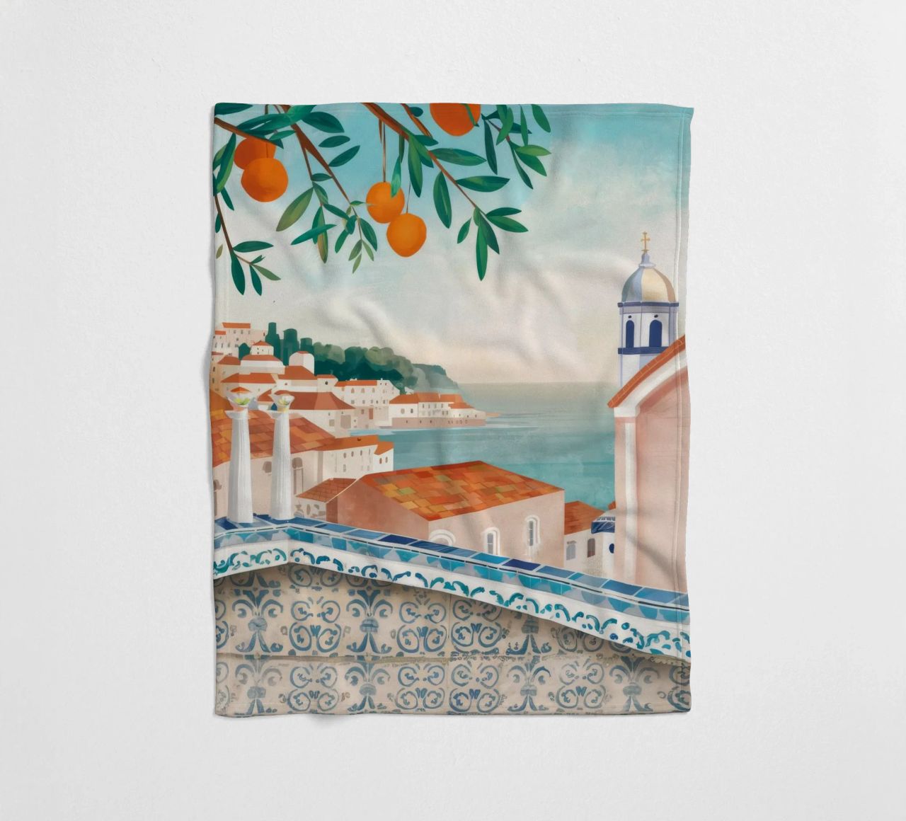 Vue de la baie d'Azure plaid polaire de Pake Nebula