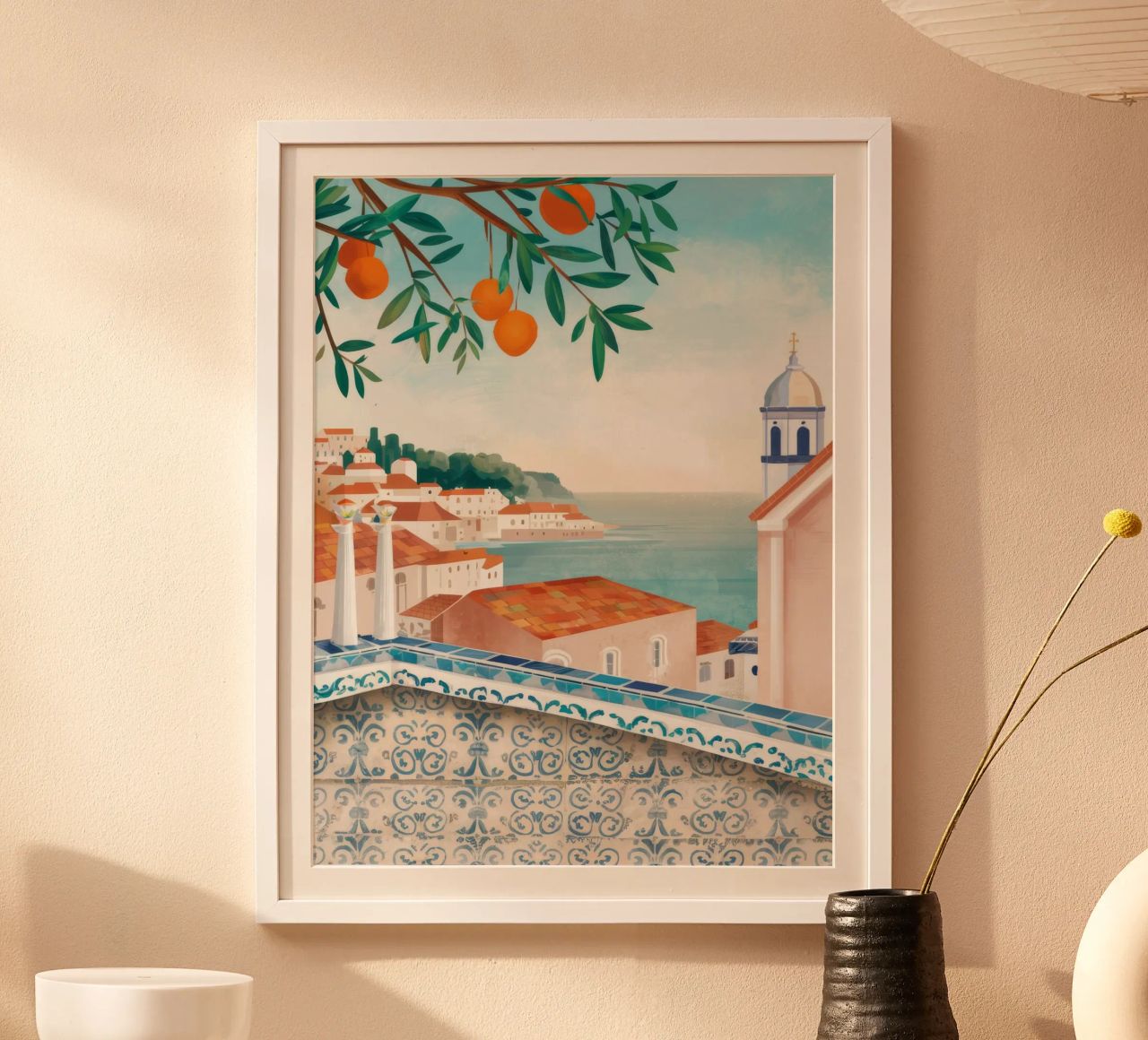 Vue de la baie d'Azure poster de Pake Nebula
