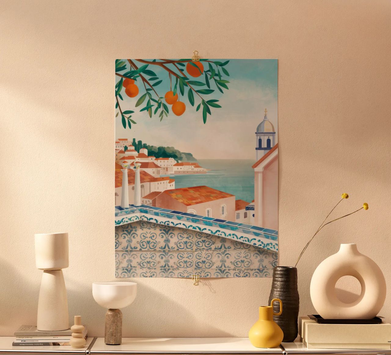 Vue de la baie d'Azure poster de Pake Nebula