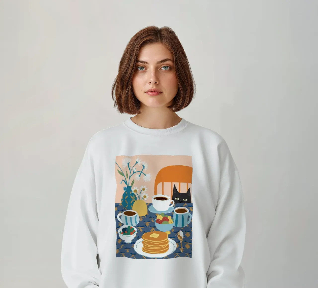 Delizia di pancake e caffè felpa da Murni Strokes