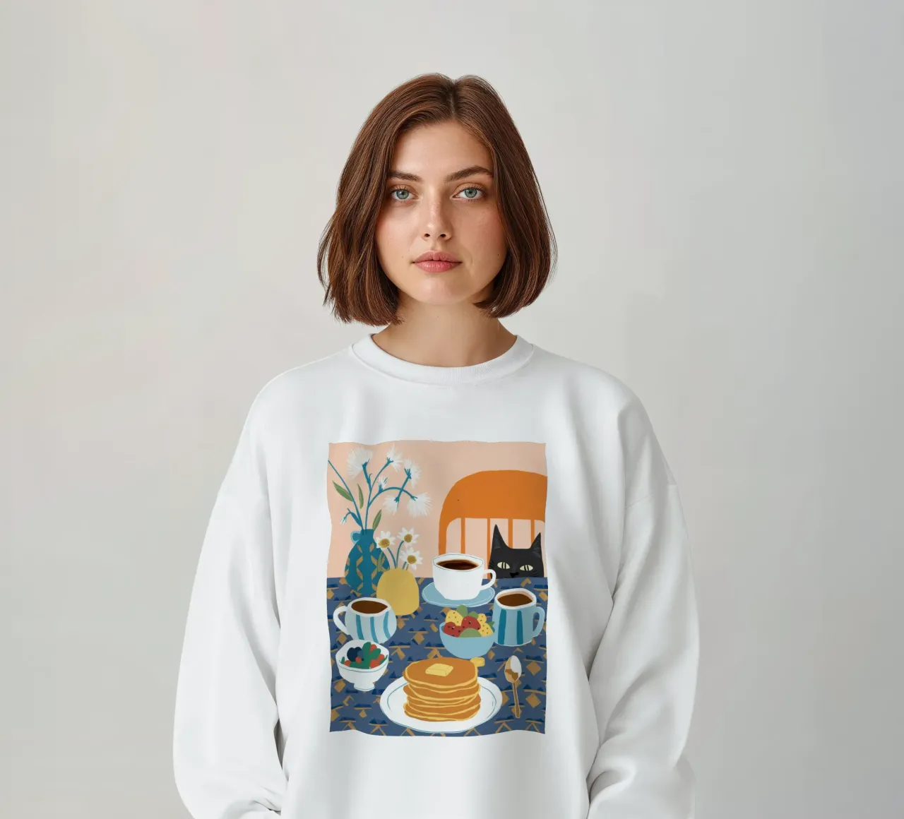 Delizia di pancake e caffè felpa da Murni Strokes