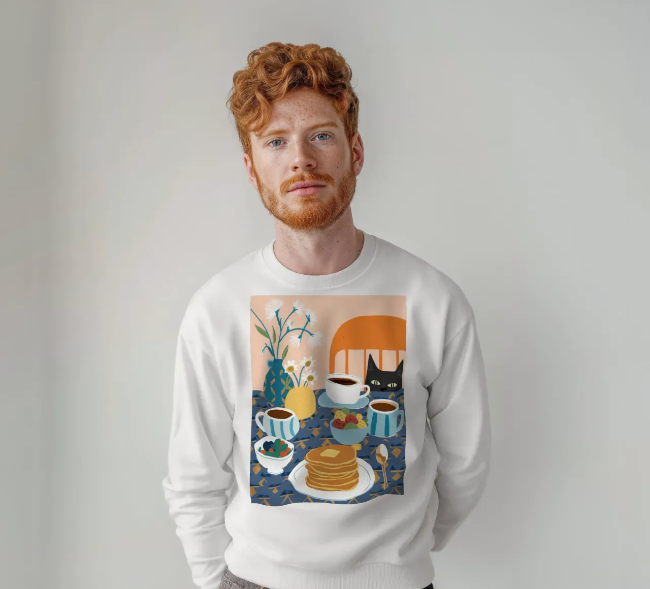 Delizia di pancake e caffè felpa da Murni Strokes