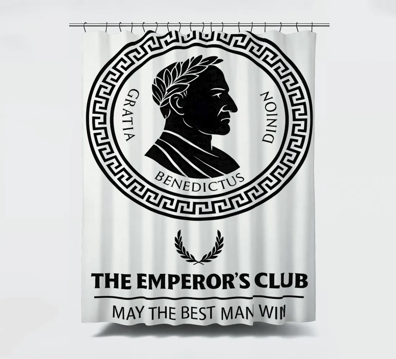 The Emperor’s Club Print shower curtain by MoviesArt