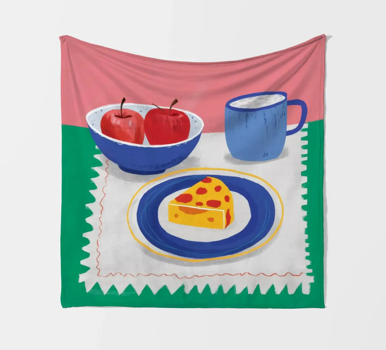 Apple Pie Comfort fleece blanket by Murni Strokes