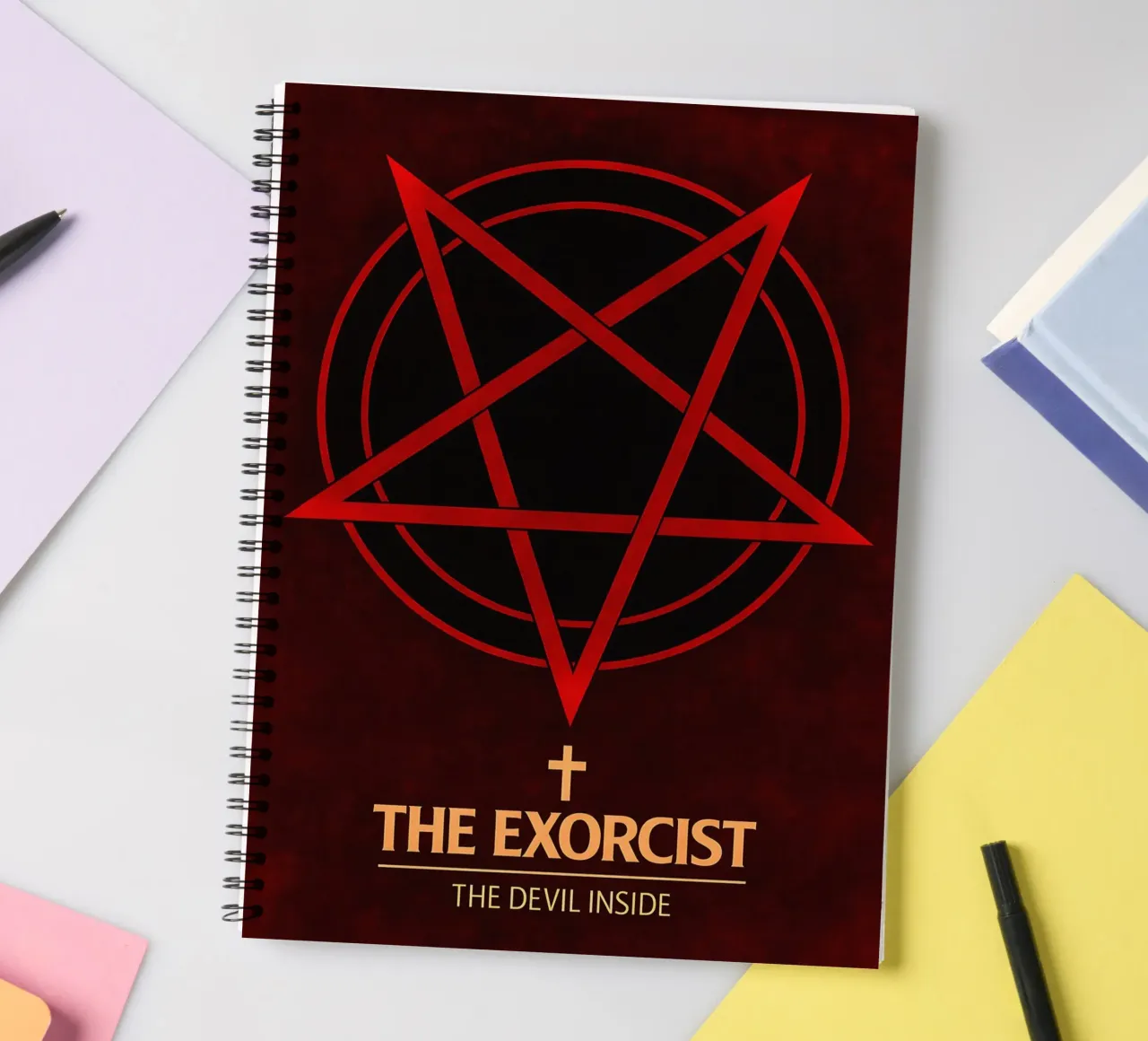 The Exorcist Print spiral notebook by MoviesArt