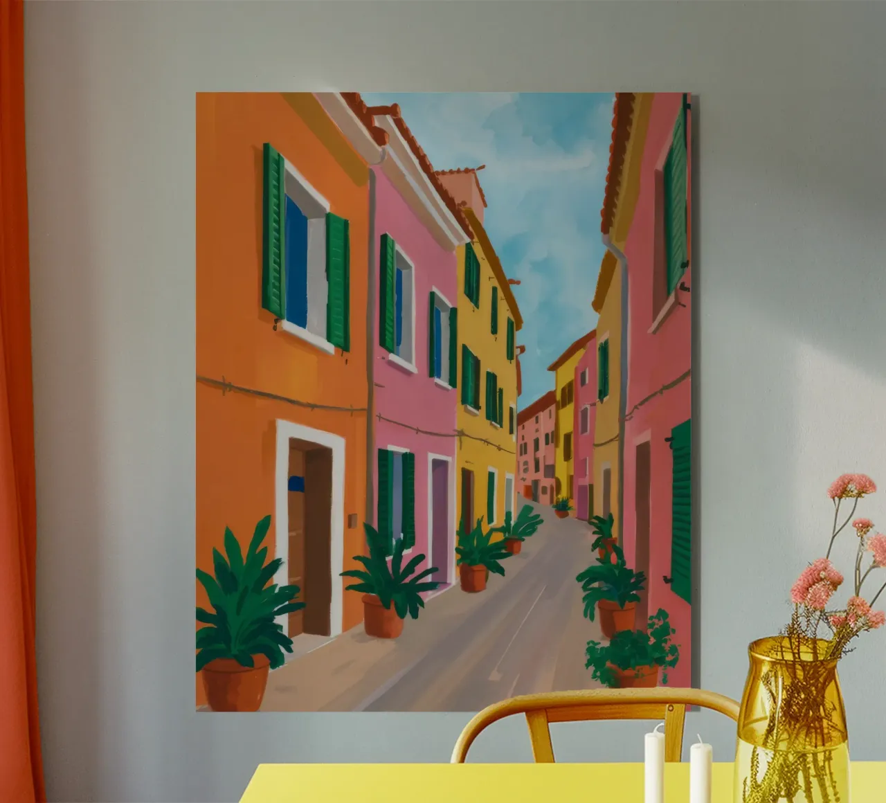 Saffron Alleyway Charm alu-dibond by Murni Strokes