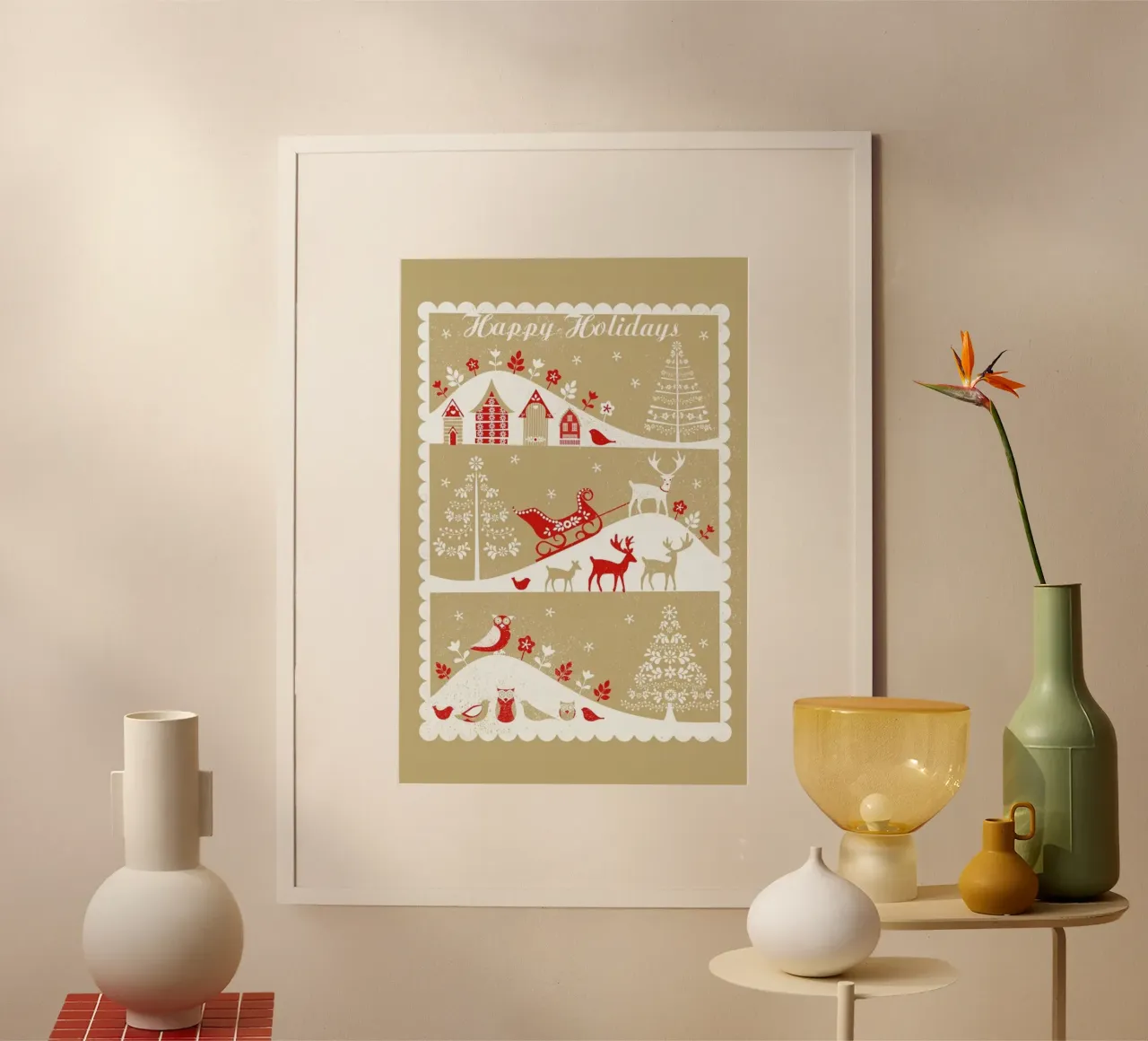 Winterwonderland poster con telaio in plastica da Catherine Aguilar