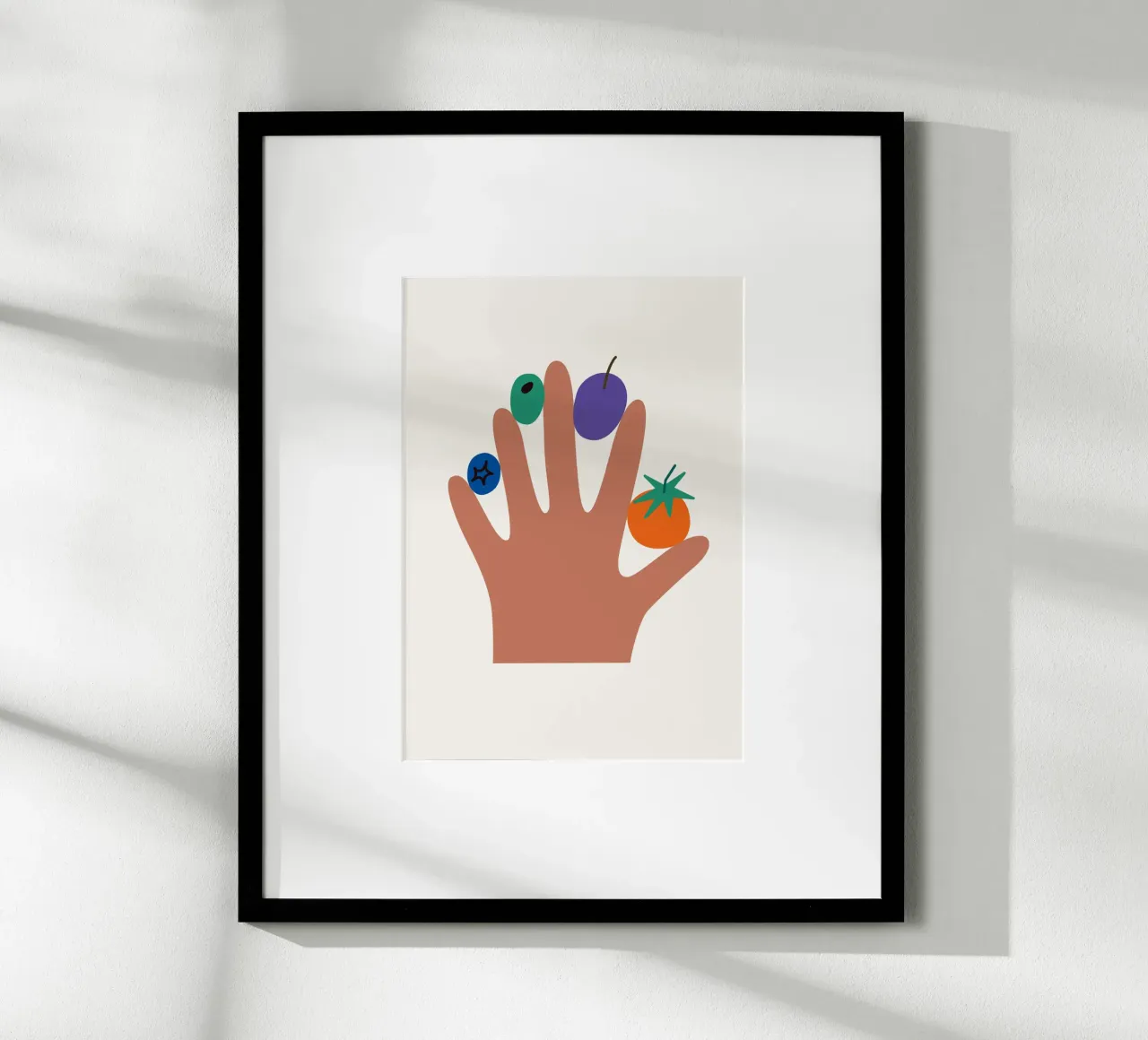 Eat your Veggies II poster con telaio in plastica da Susann Stefanizen