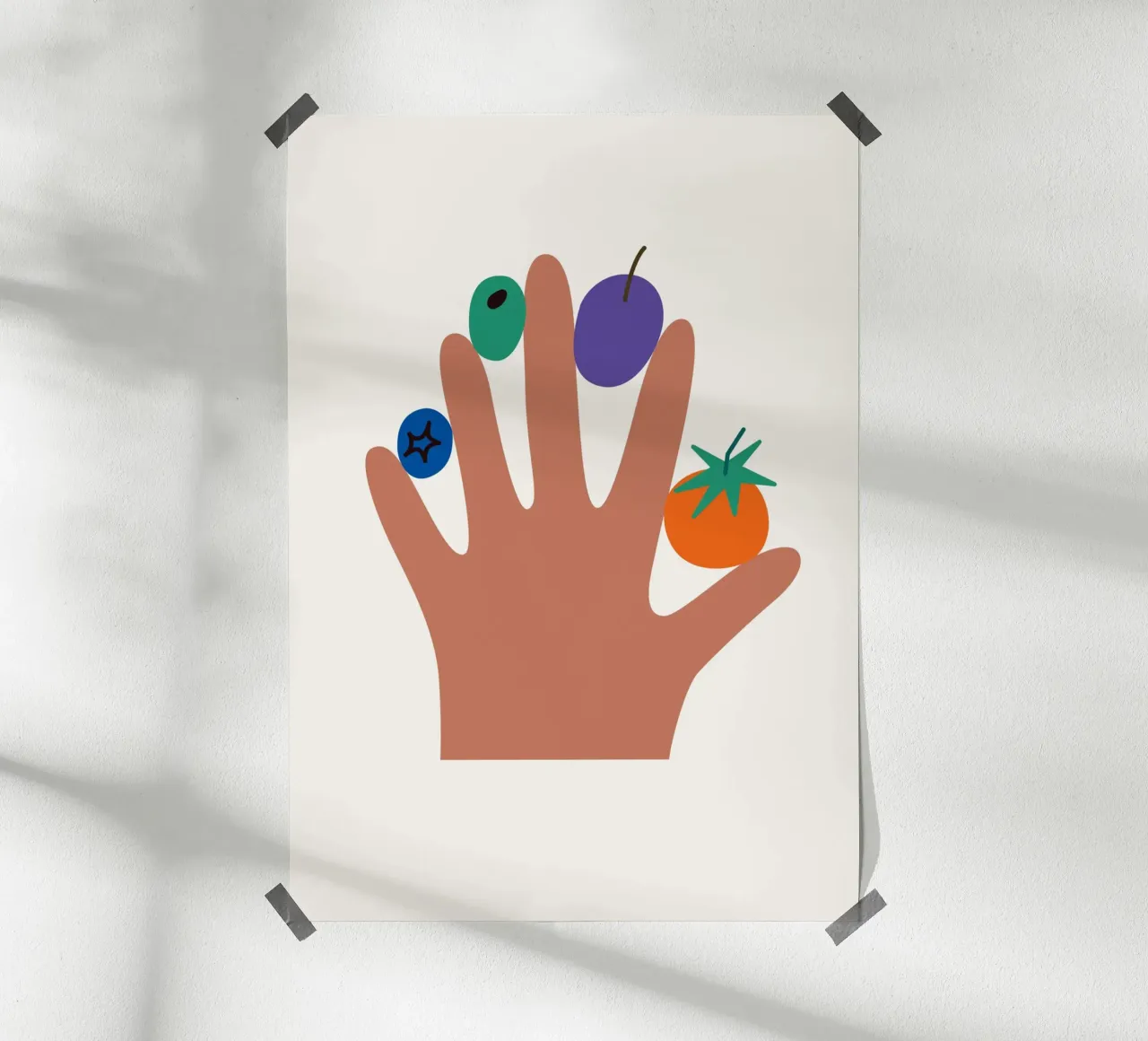 Eat your Veggies II poster con telaio in plastica da Susann Stefanizen