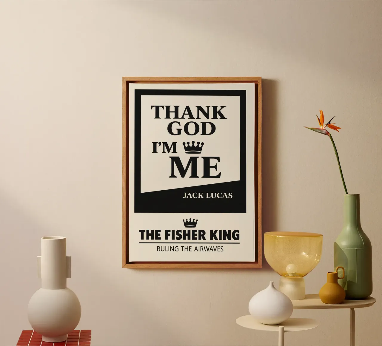The Fisher King Print tela con Cornice a cassetta da MoviesArt