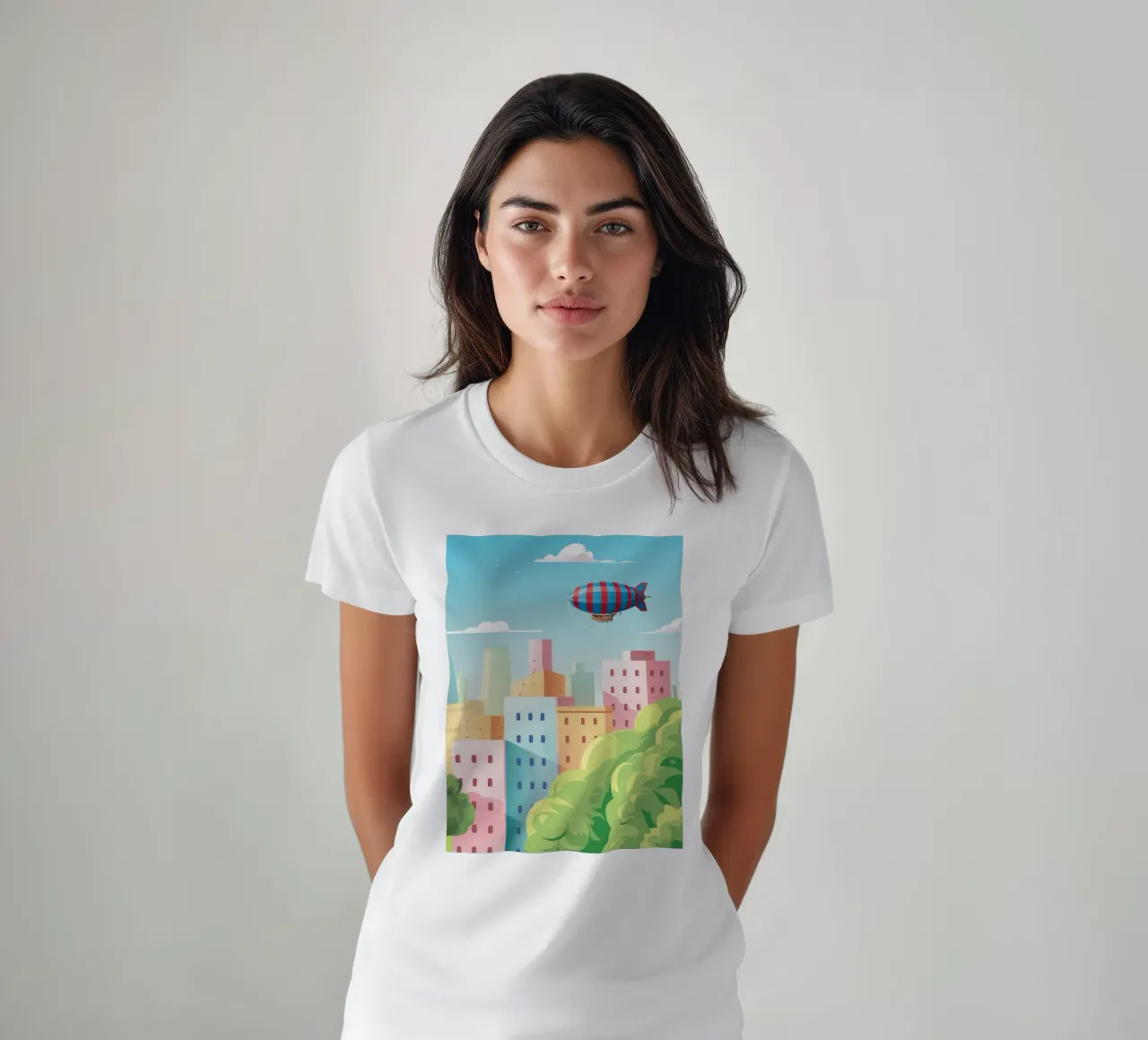 Sogno di una città galleggiante t-shirt da Murni Strokes
