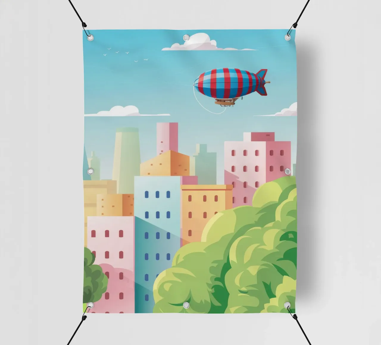 Sogno di una città galleggiante telo in pvc da Murni Strokes
