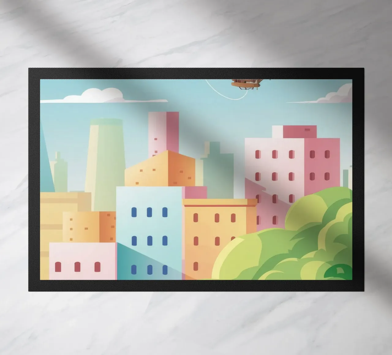 Sogno di una città galleggiante zerbino da Murni Strokes