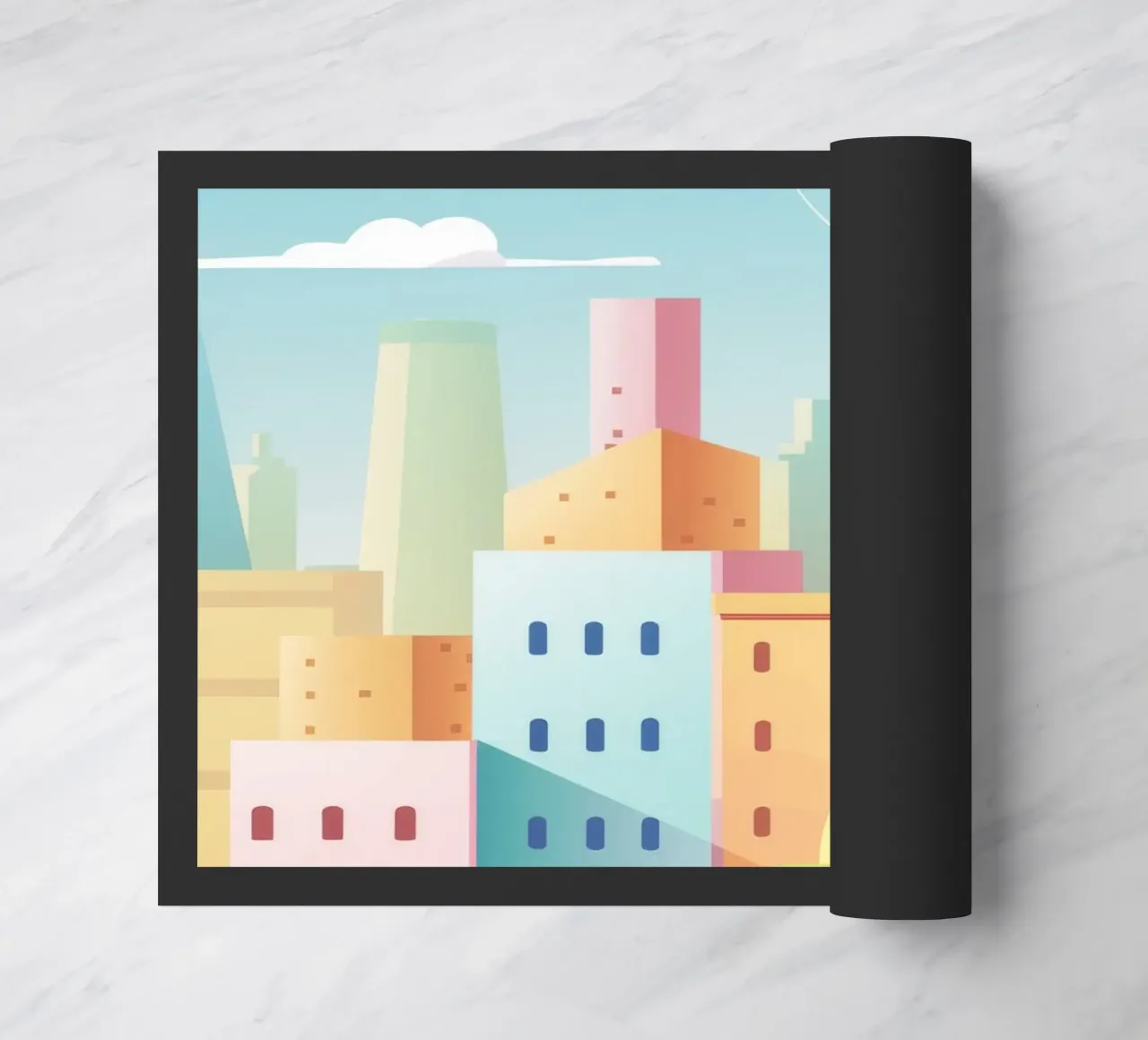 Sogno di una città galleggiante zerbino da Murni Strokes