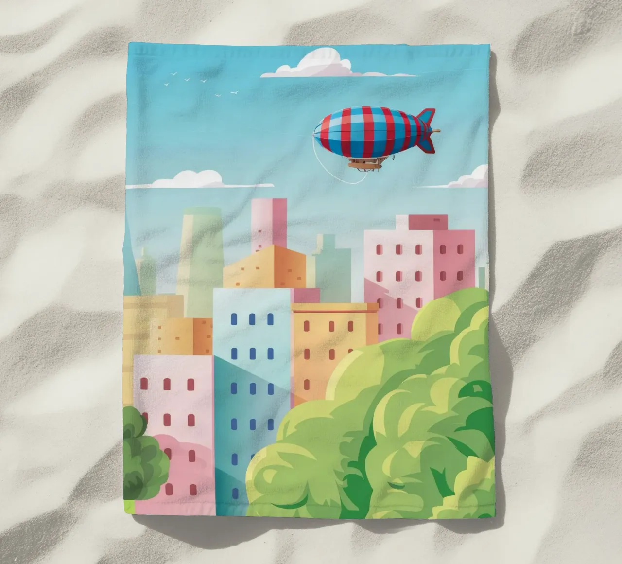Sogno di una città galleggiante telo mare da Murni Strokes