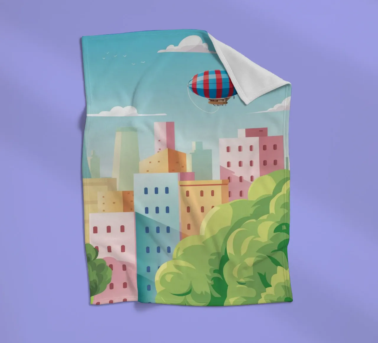 Sogno di una città galleggiante coperta in pile da Murni Strokes