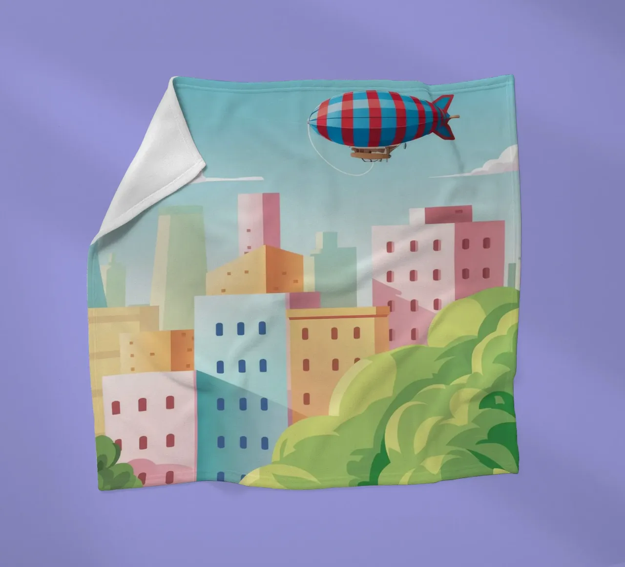 Sogno di una città galleggiante coperta in pile da Murni Strokes