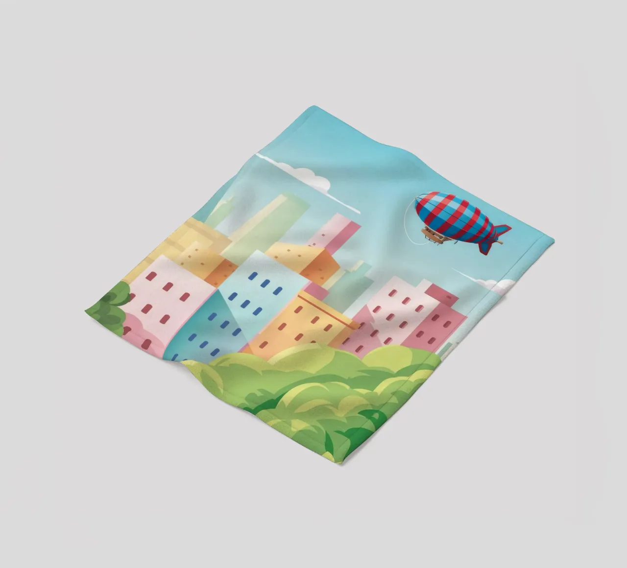 Sogno di una città galleggiante coperta in pile da Murni Strokes