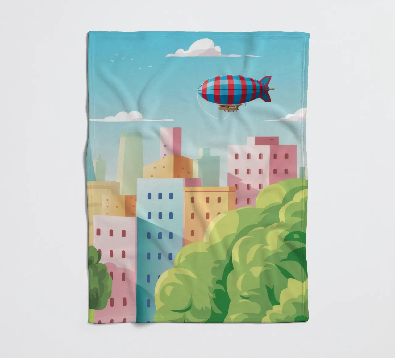 Sogno di una città galleggiante coperta in pile da Murni Strokes
