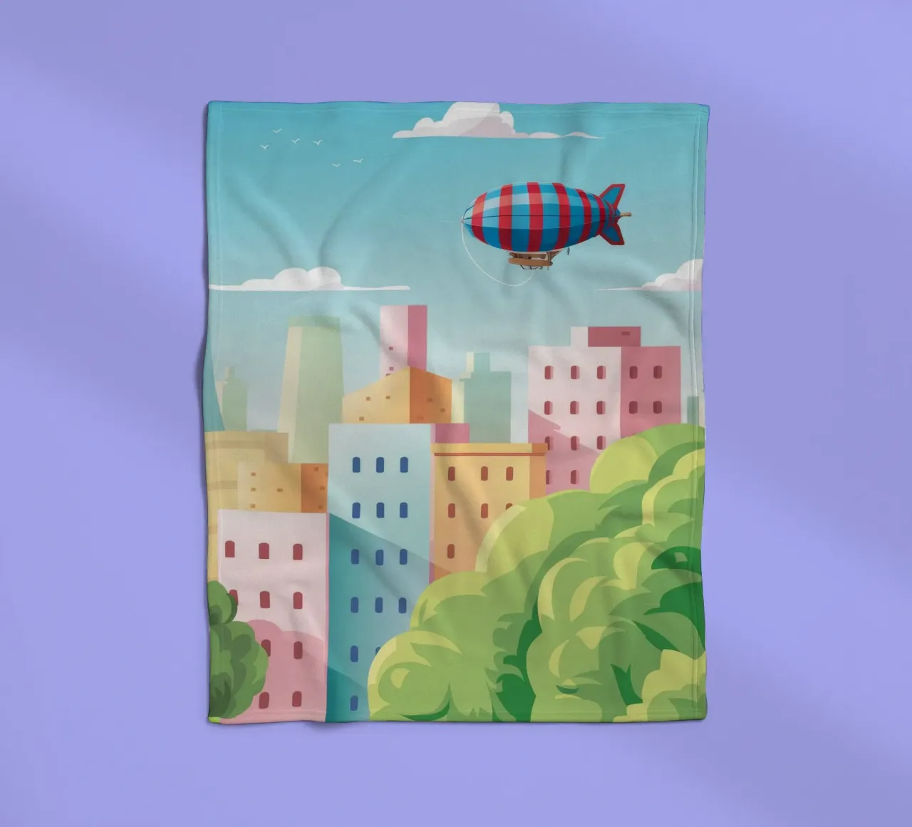 Sogno di una città galleggiante coperta in pile da Murni Strokes