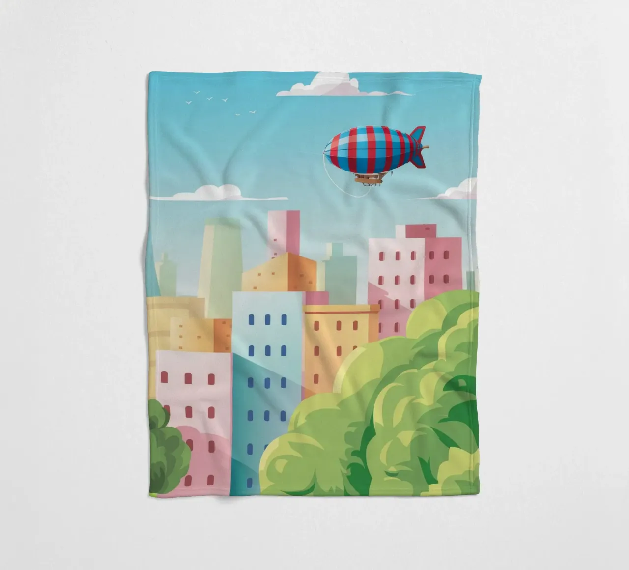 Sogno di una città galleggiante coperta in pile da Murni Strokes