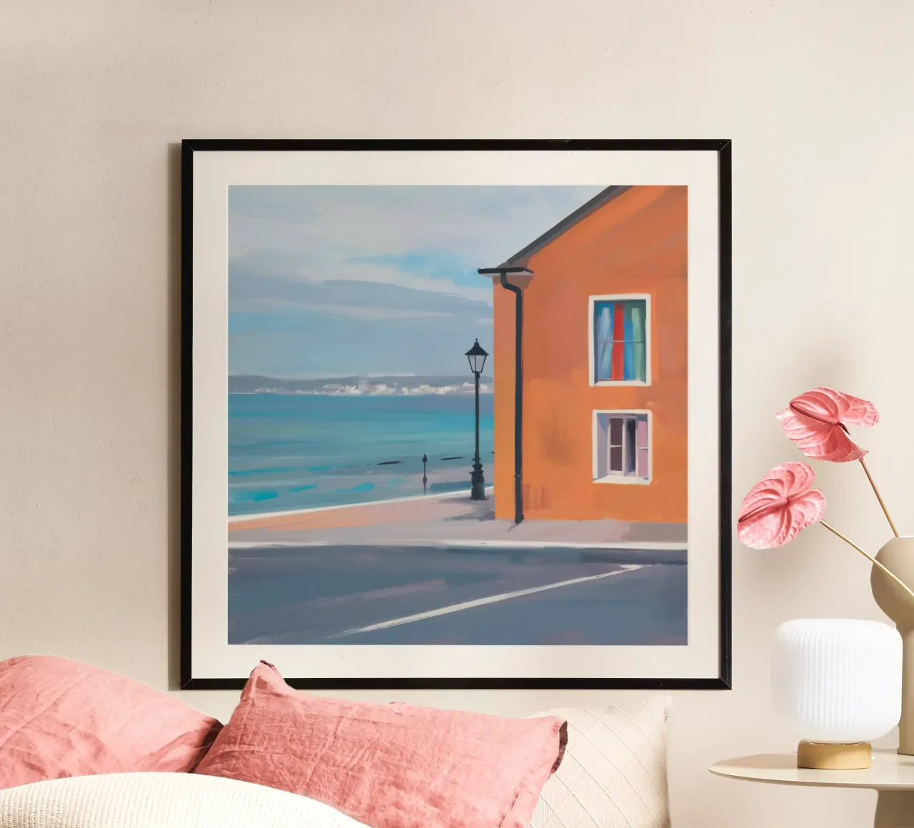 Strada costiera cremisi poster da Murni Strokes