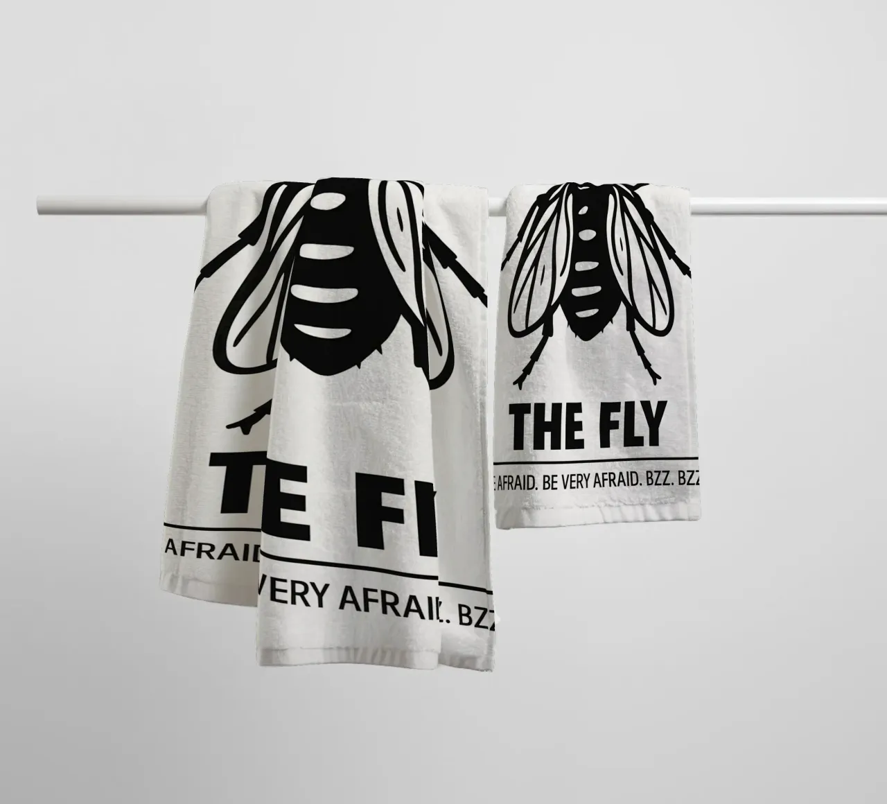 The Fly Print towel by MoviesArt