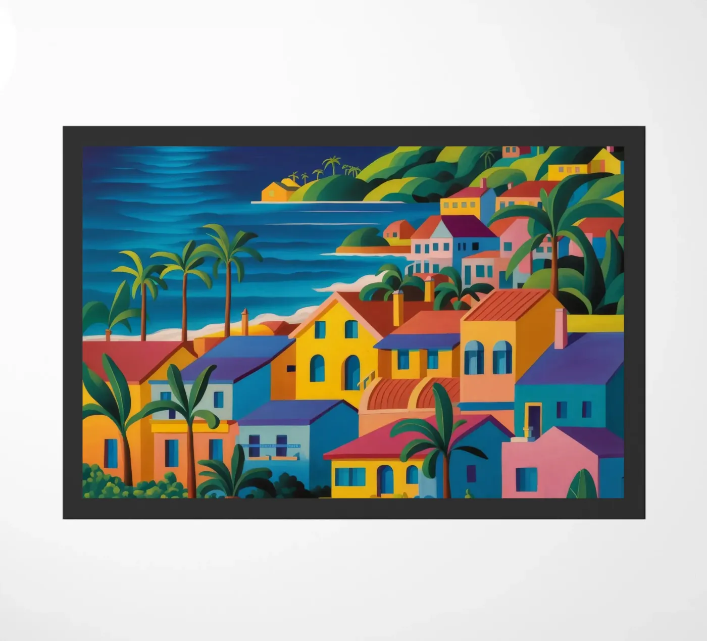 Sunset Harbor Village deurmat van Pake Nebula