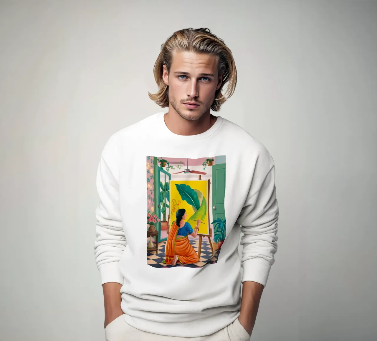 Smaragd Sari Poise Sweatshirt von Pake Nebula