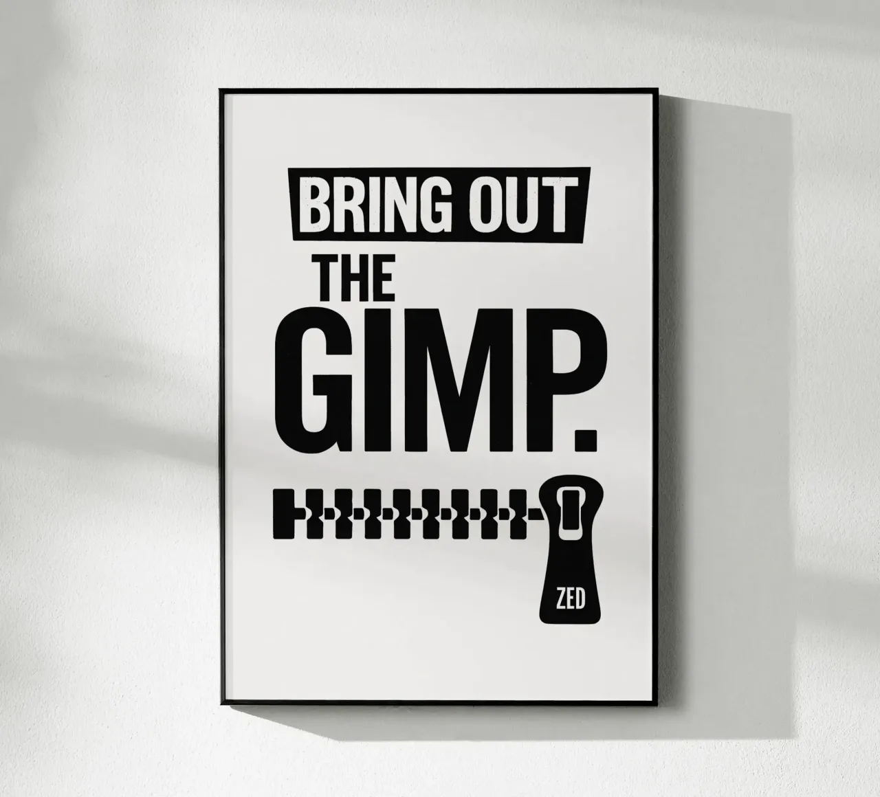 The Gimp Print acryl van MoviesArt