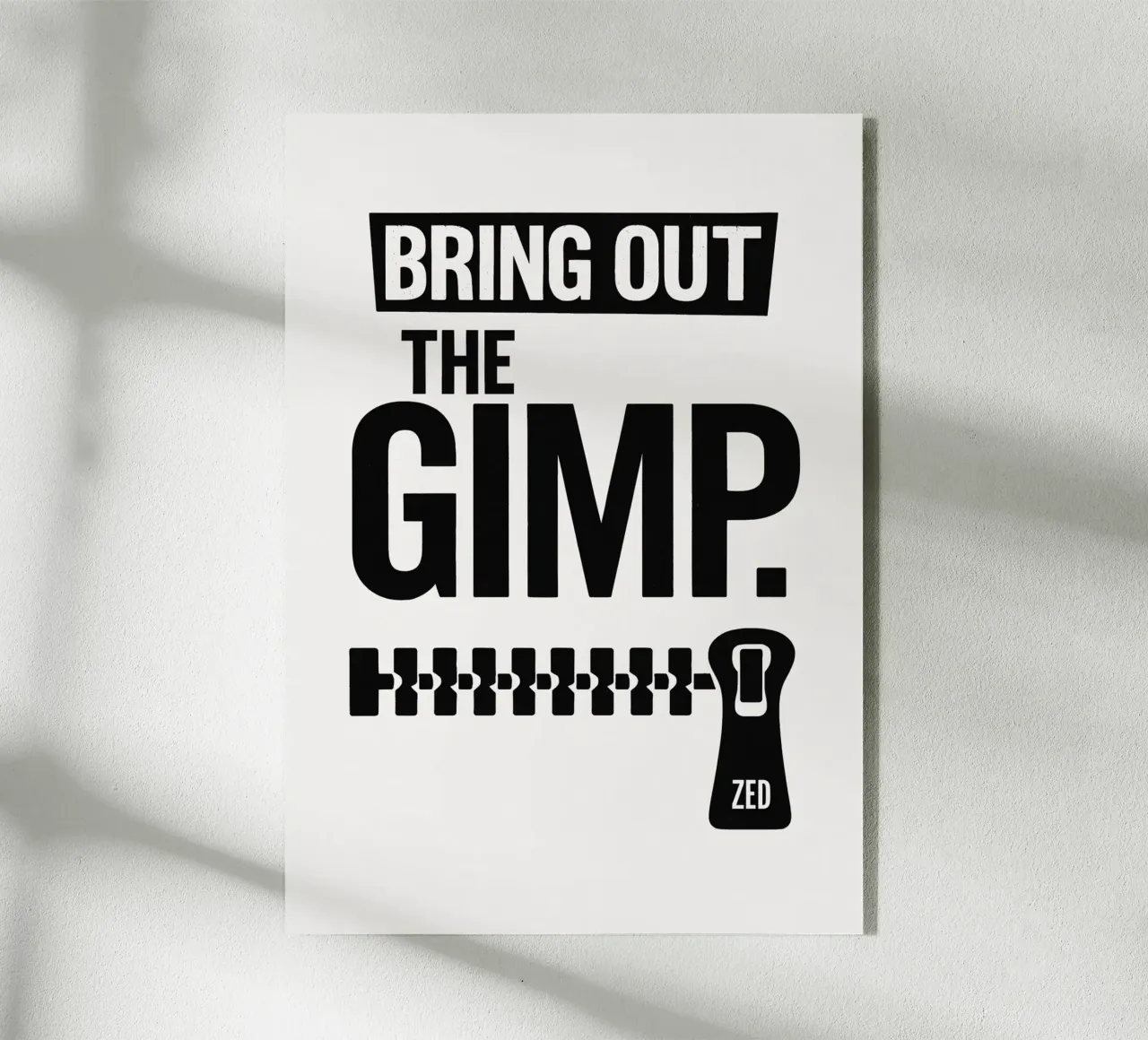 The Gimp Print acryl van MoviesArt