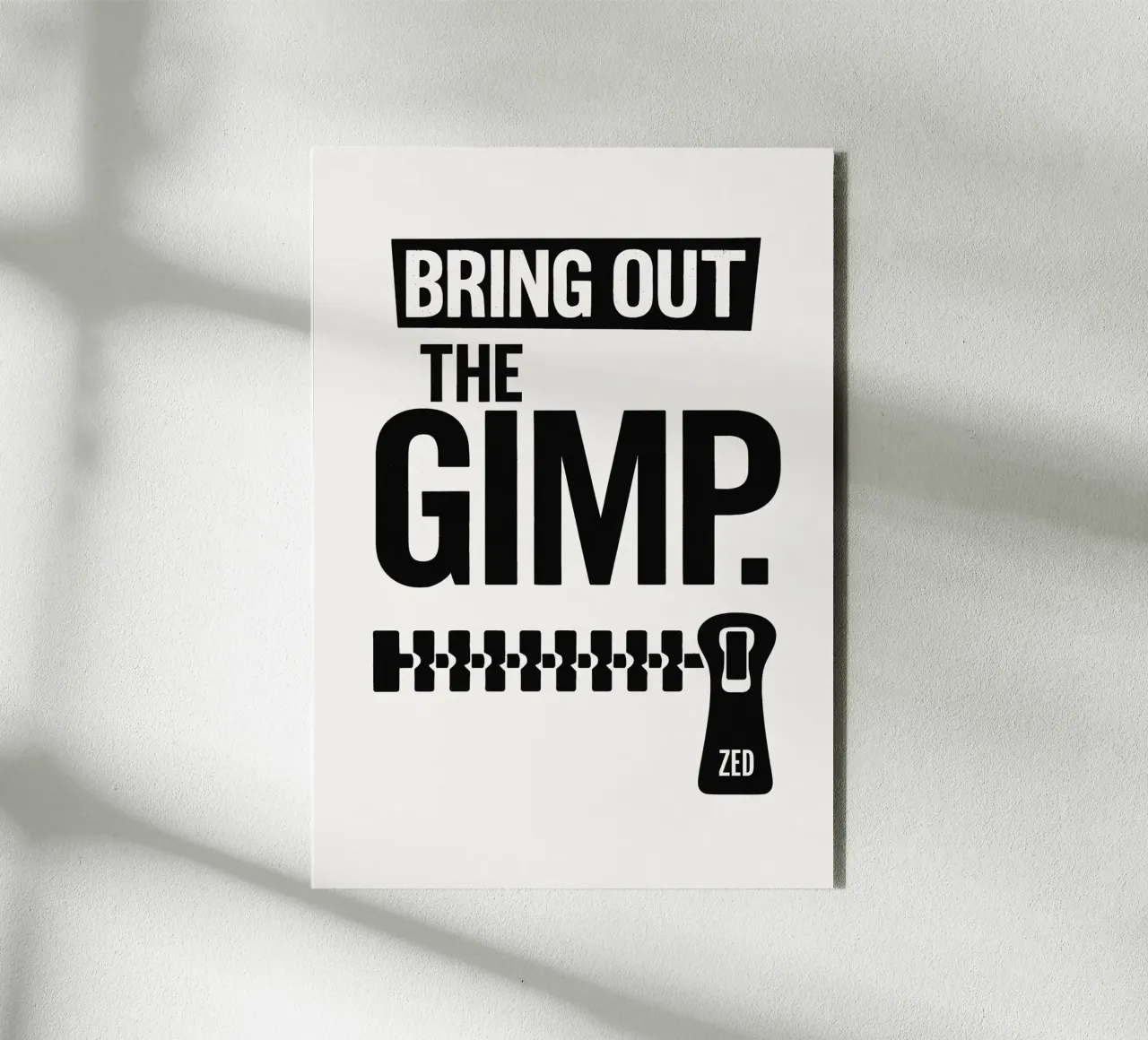 The Gimp Print pannello forex da MoviesArt