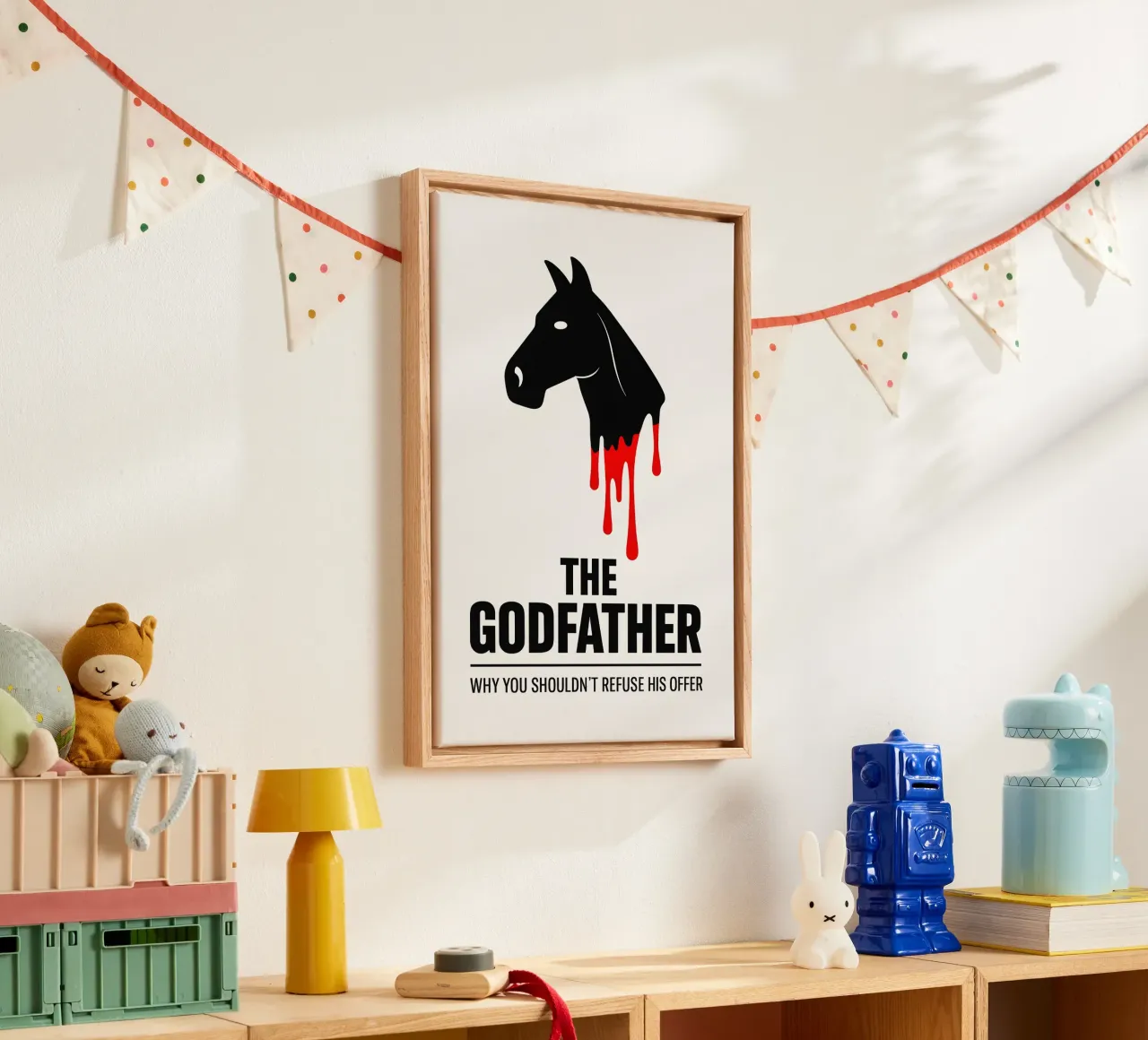 The Godfather Print tela con Cornice a cassetta da MoviesArt