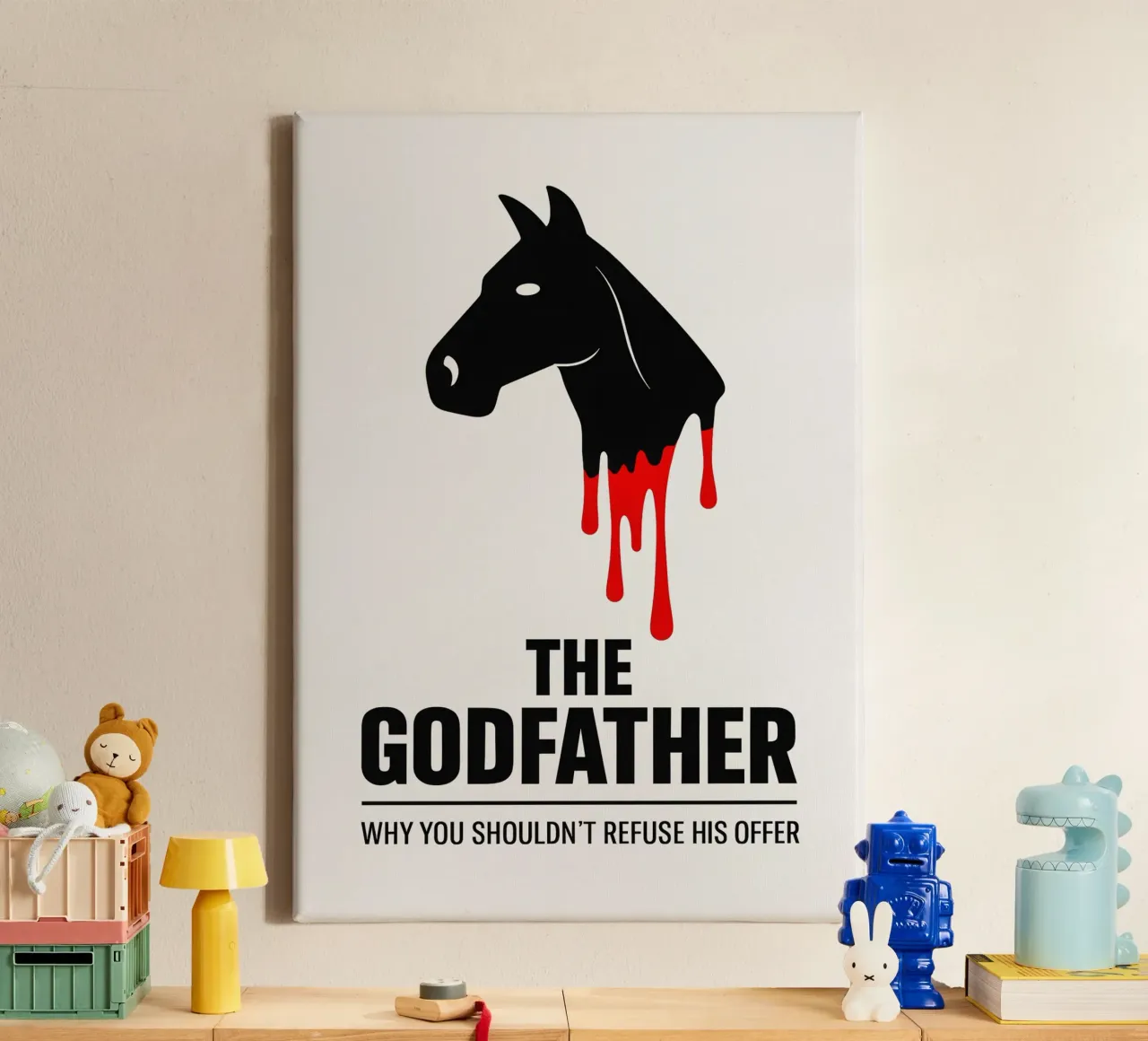 The Godfather Print tela con Cornice a cassetta da MoviesArt