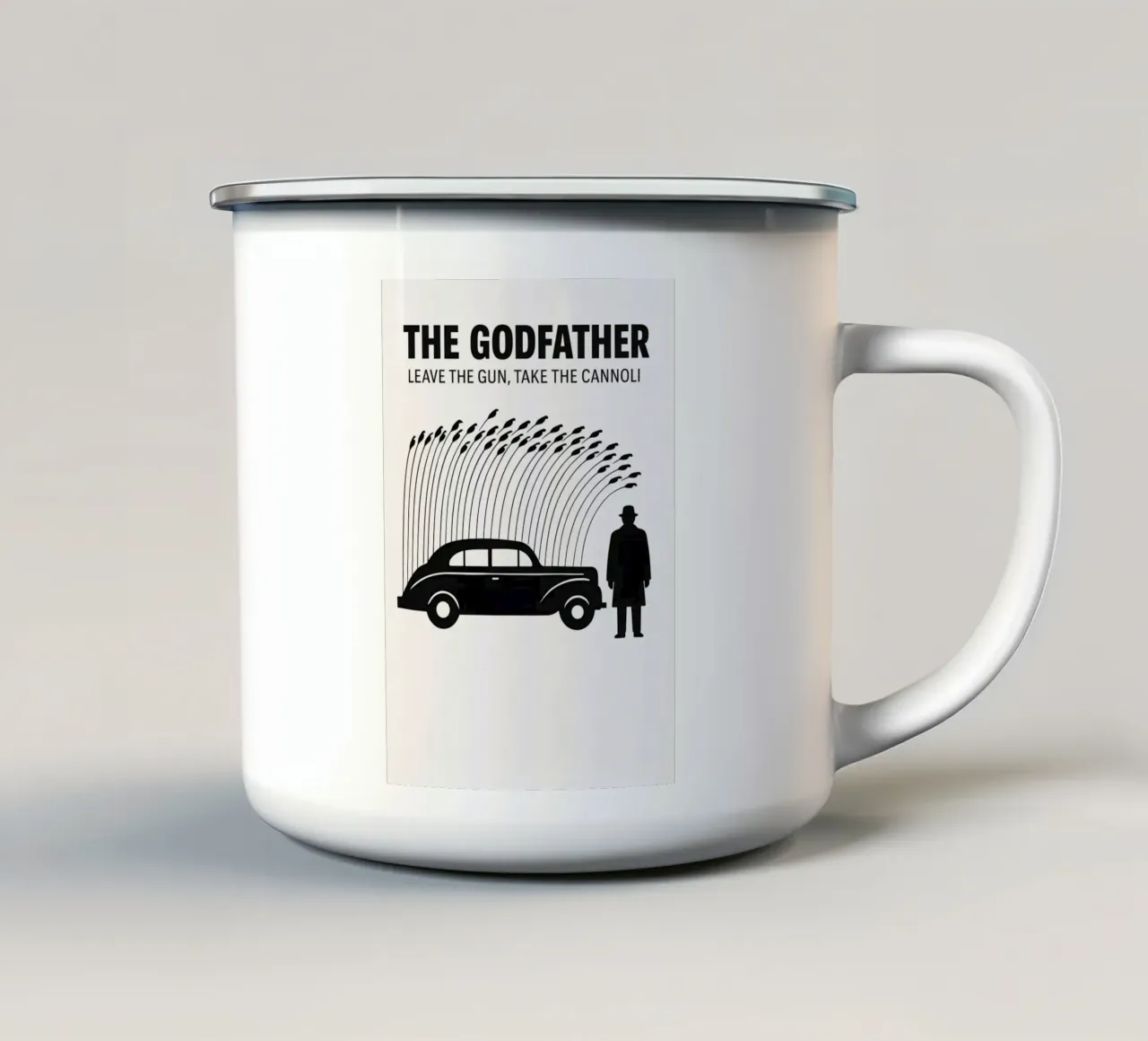 The Godfather Print Emaille Tasse von MoviesArt