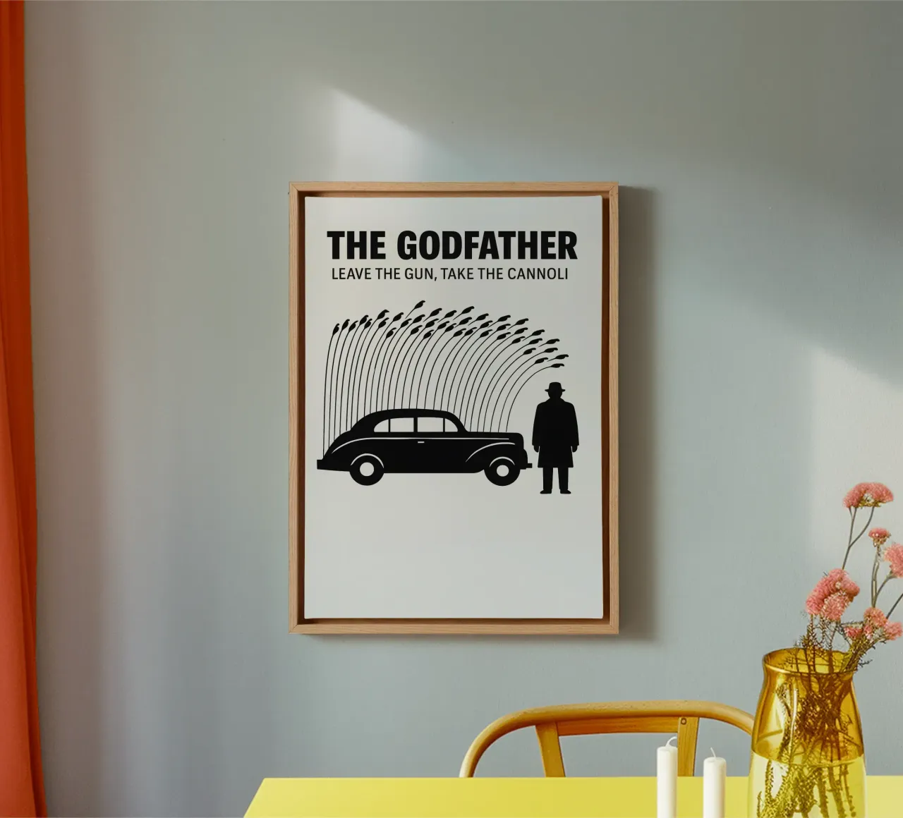 The Godfather Print tela con Cornice a cassetta da MoviesArt