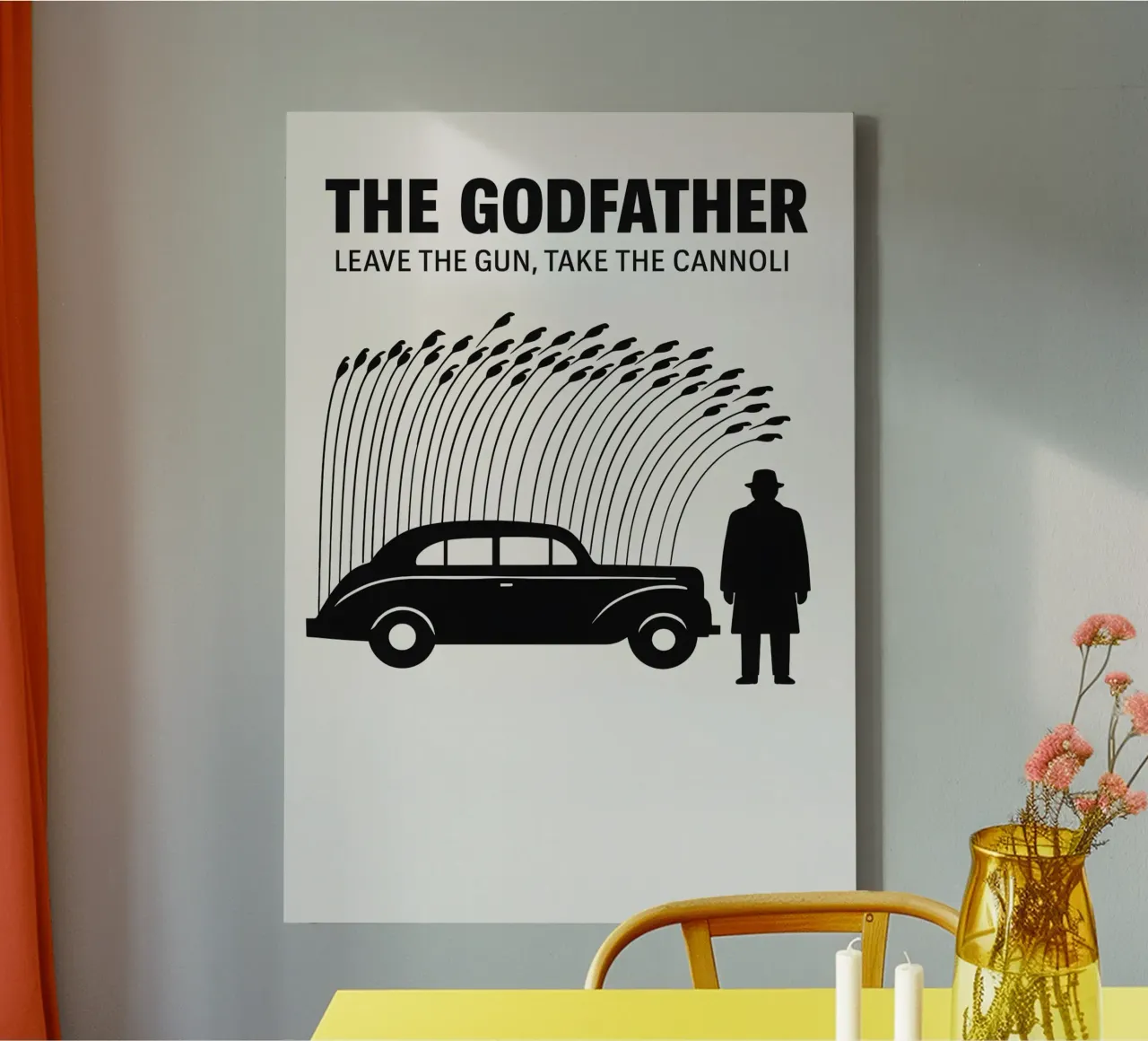 The Godfather Print tela con Cornice a cassetta da MoviesArt