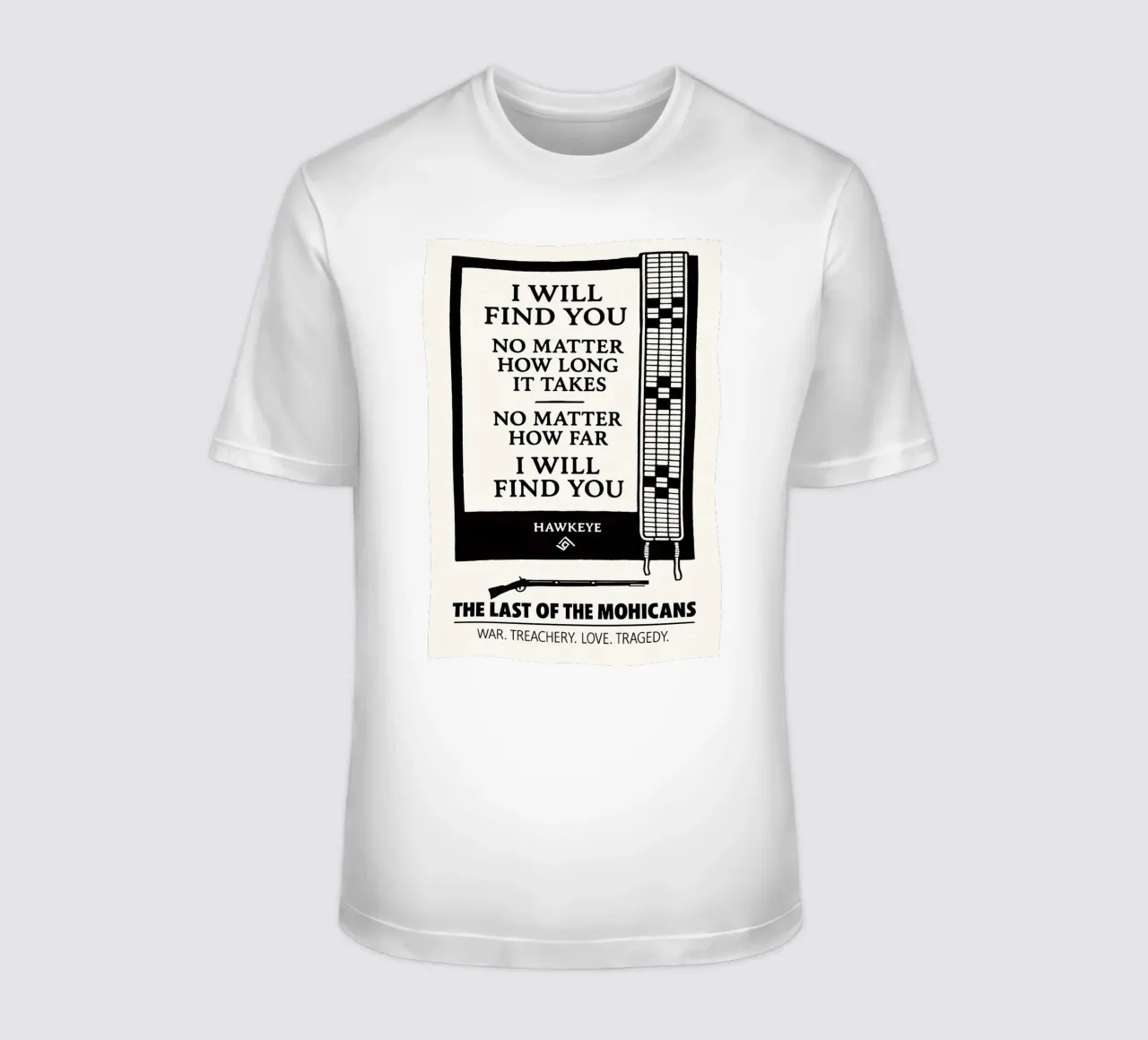 The Last Of The Mohicans Print t-shirt de MoviesArt