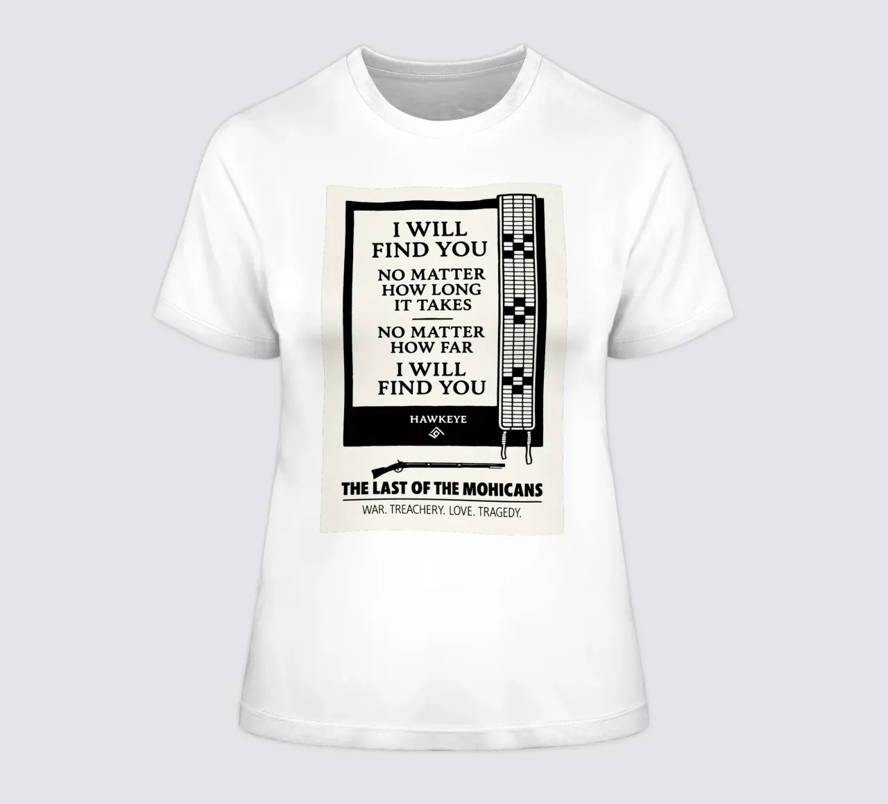 The Last Of The Mohicans Print t-shirt da donna da MoviesArt