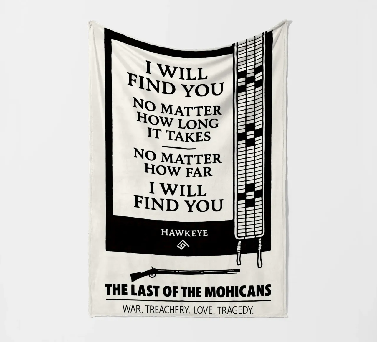 The Last Of The Mohicans Print coperta in pile da MoviesArt